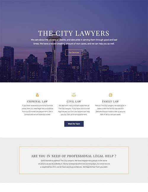 city lawyers template